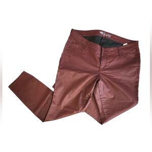 Old Navy RockStar Maroon Burgundy High Rise Jeans Sz 18